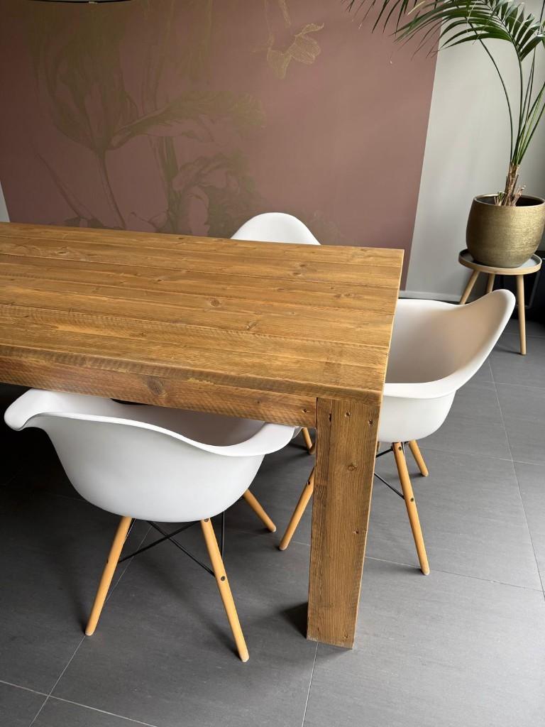 10x Replica Eames DAW stoelen, Ophalen, Hout, Wit, Design
