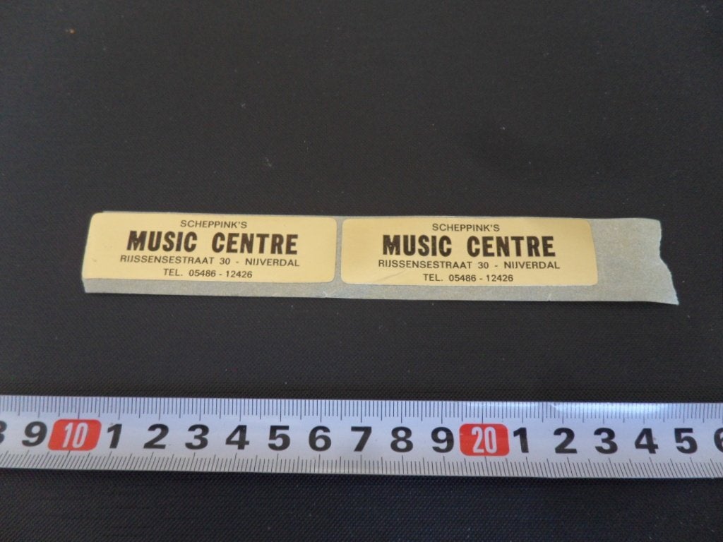 sticker set folie nijverdal scheppink's music centre, Ophalen, Zo goed als nieuw