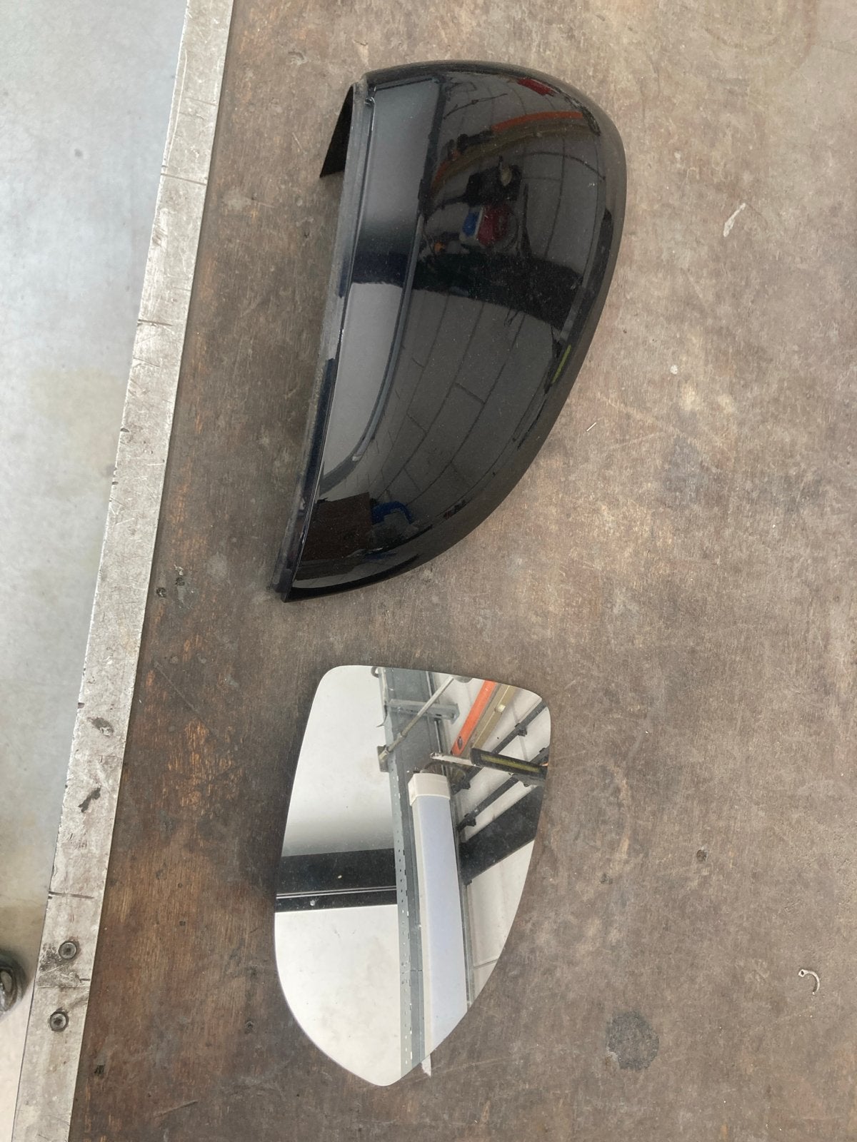 Volkswagen Golf8  Zijspiegelkap en spiegelglas - Zwart, Auto-onderdelen, Spiegels, Ophalen of Verzenden, Gebruikt, Universele onderdelen