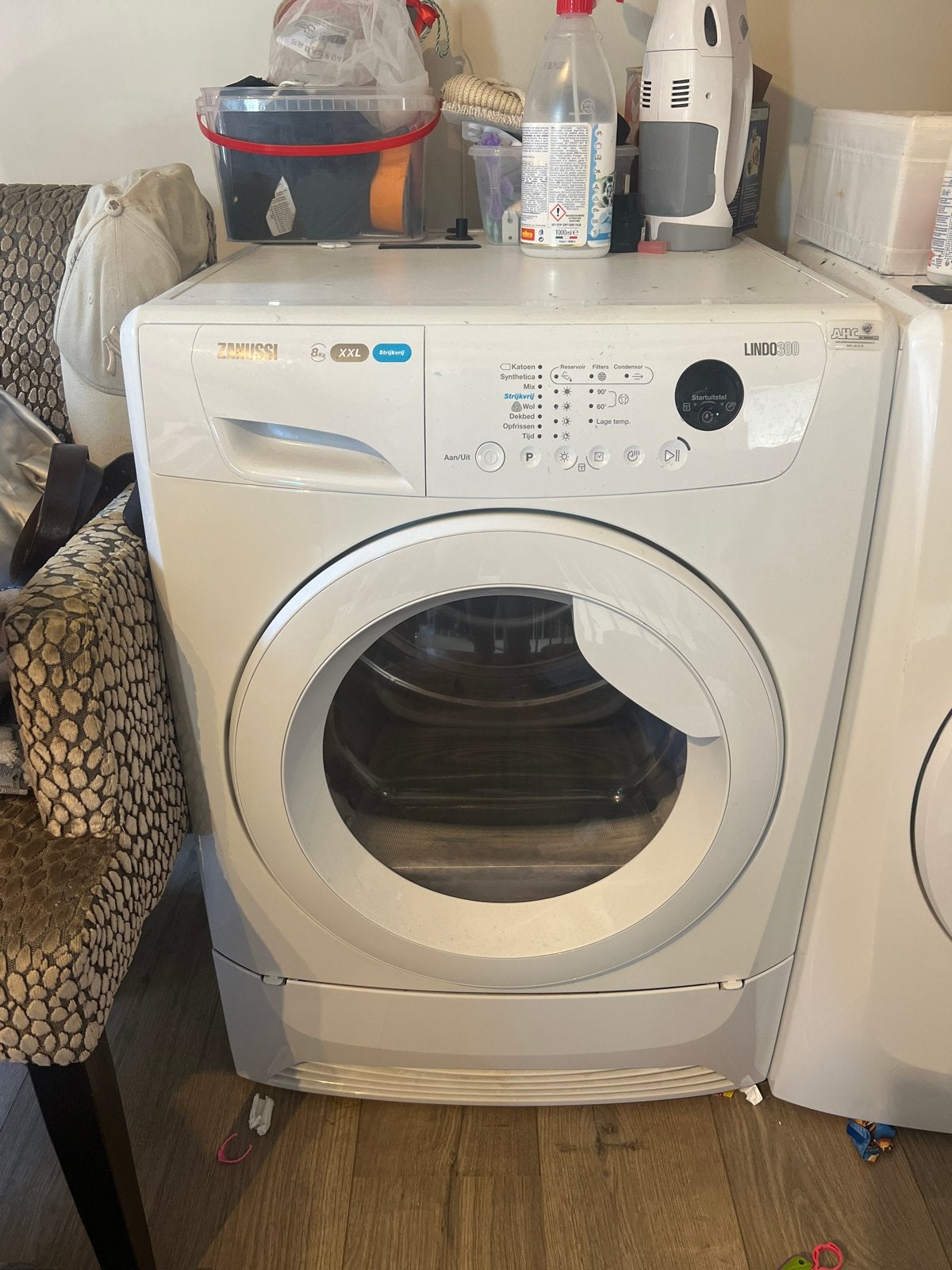 Zanussi Lindo 300 Condensdroger 8KG met EHO foutmelding, Ophalen, 8 tot 10 kg, Voorlader, Niet werkend