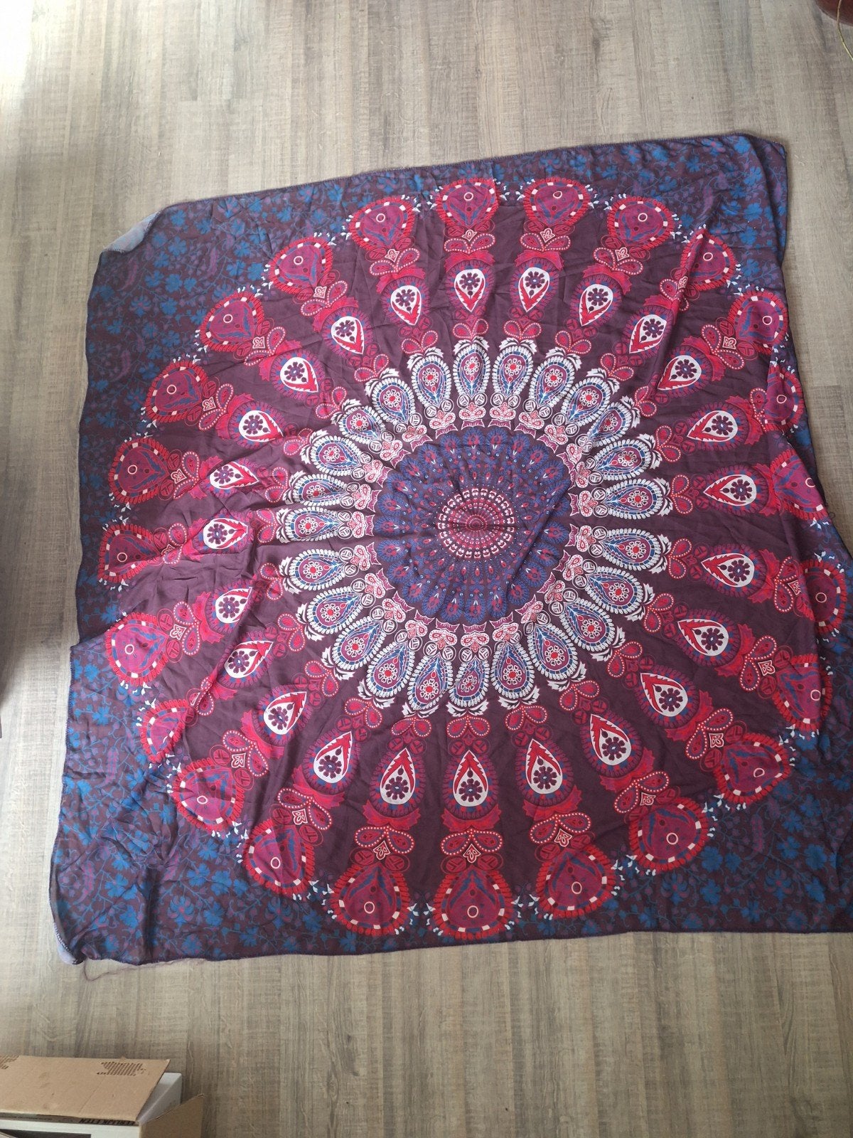 Mandala wandkleed/sprei - Paars/Rood/Blauw, Huis en Inrichting, Gebruikt, Meerkleurig, Boho, Ophalen of Verzenden
