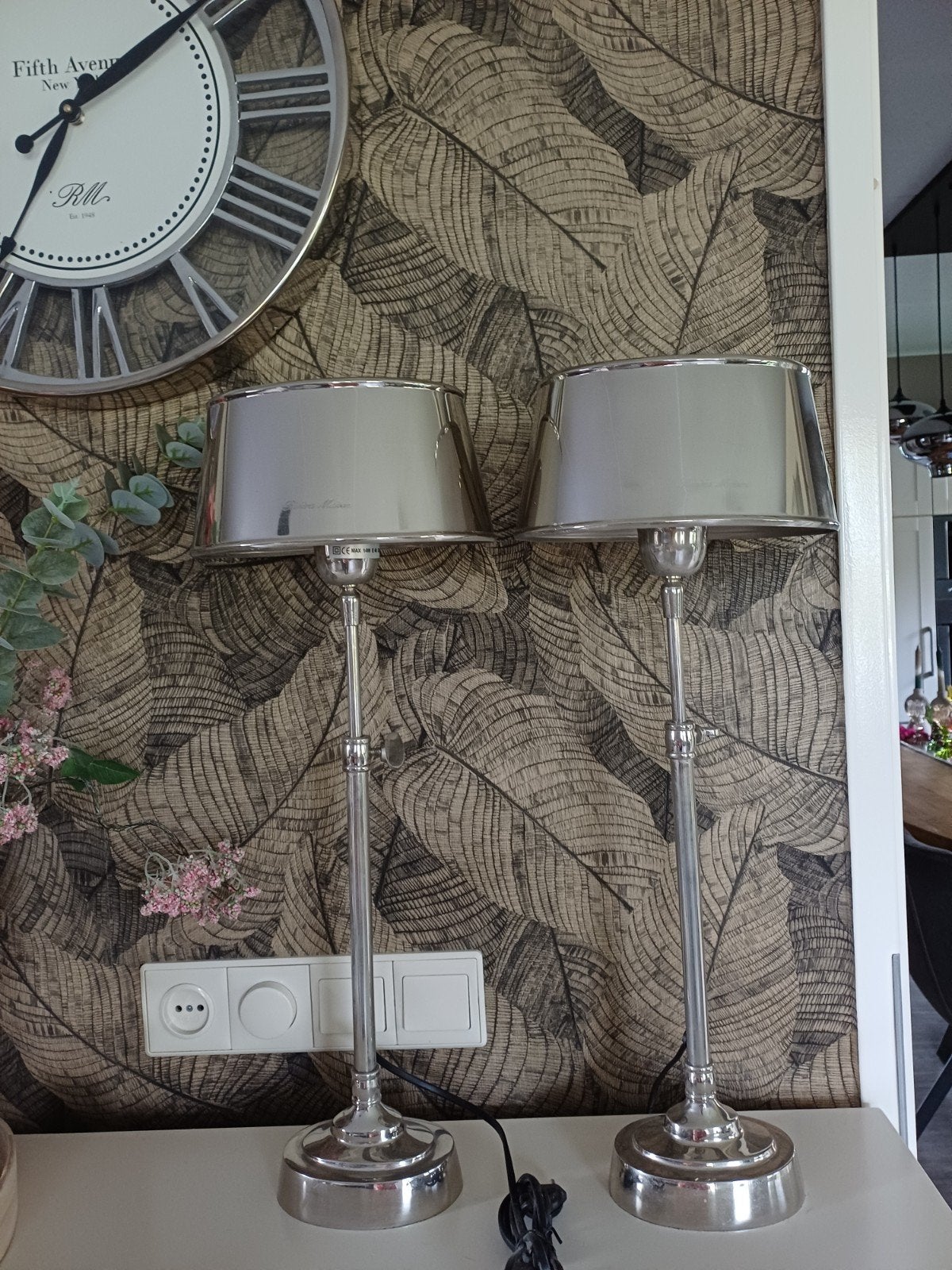 2 hoge riviera maison lampen, Huis en Inrichting, Lampen | Tafellampen, Ophalen, Zo goed als nieuw, Metaal