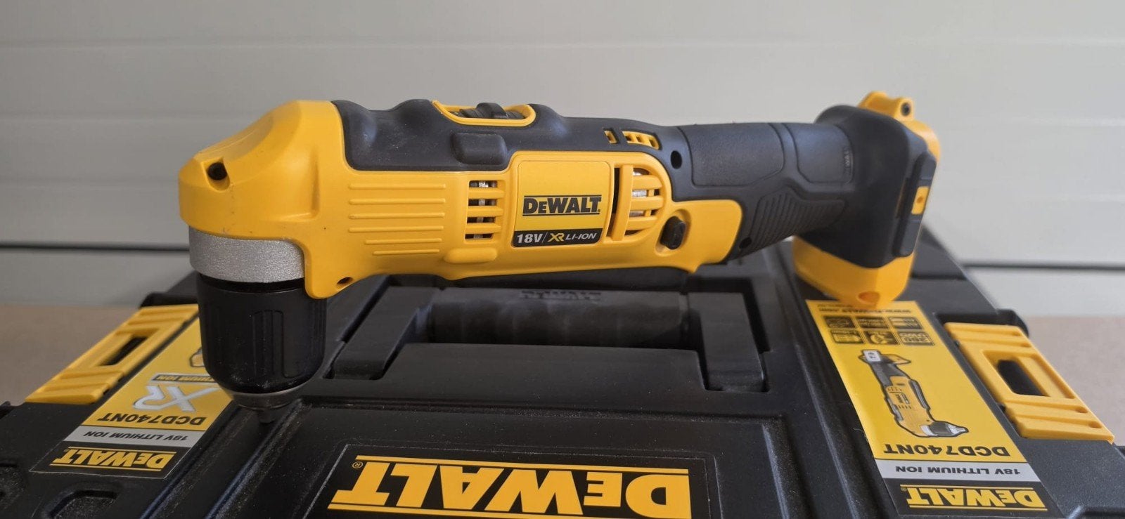 DeWalt DCD740N XR 18V Li-Ion haakse boormachine, Boormachine, Variabele snelheid, Ophalen of Verzenden, Zo goed als nieuw