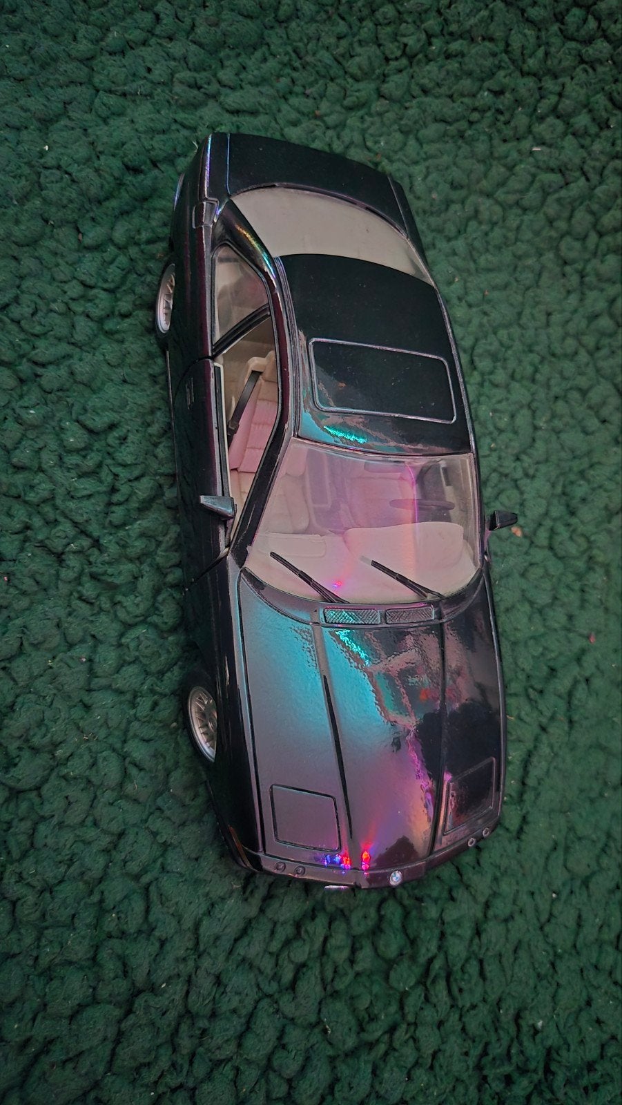 Zwarte modelauto BMW 8-serie (E31)  Gedetailleerd schaalmode, Ophalen, Zo goed als nieuw, Auto, Overige merken