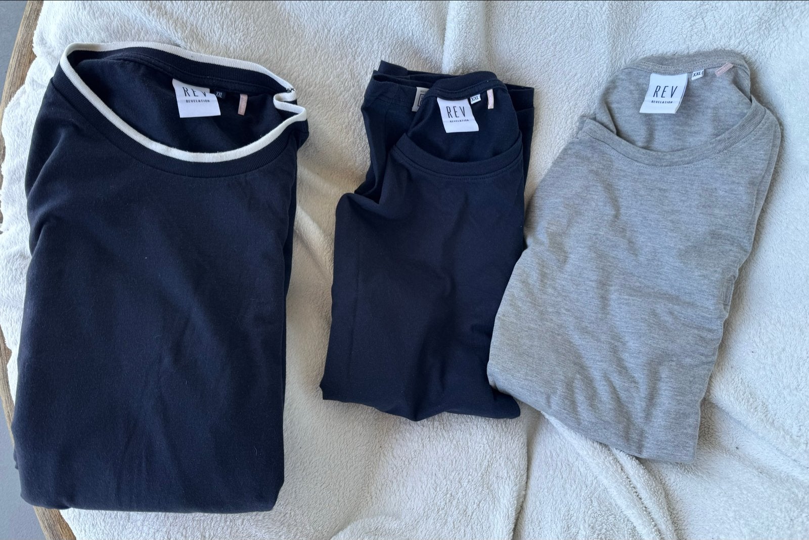 REV Revelation T-shirts (3 stuks) - Maat XXL, Ophalen of Verzenden, Zo goed als nieuw, Overige maten, Blauw