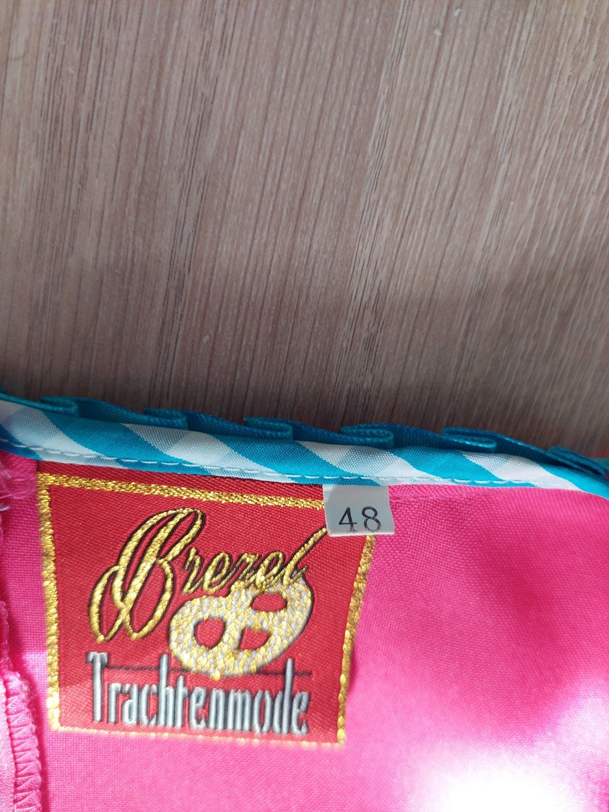 Dirndl rood/blauw geruit - Brezel Trachtenmode - Maat 48, Brezel Trachtenmode, Ophalen of Verzenden