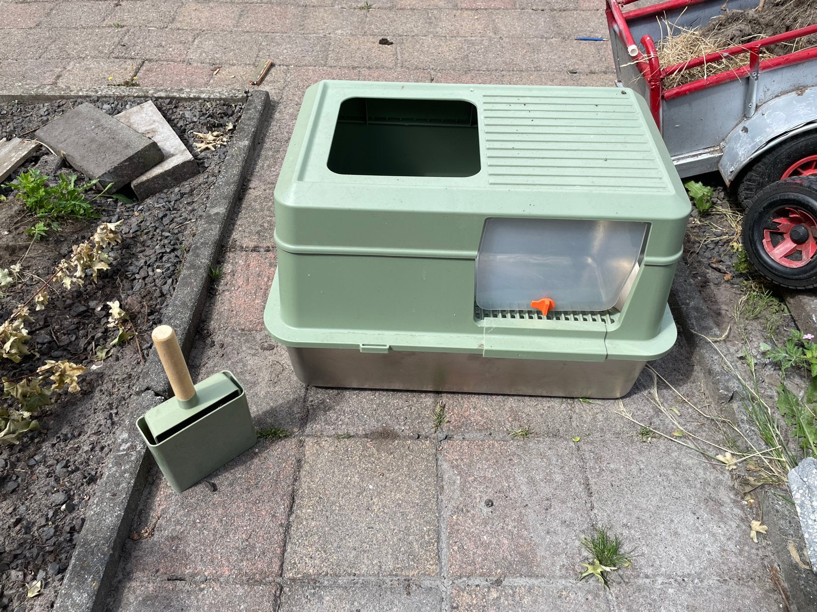 RVS kattenbak, Dieren en Toebehoren, Ophalen, Zo goed als nieuw