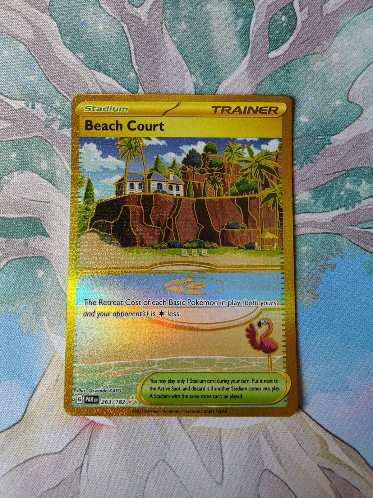 Pokemon paradox rift beach court 263/182, Ophalen of Verzenden, Nieuw, Losse kaart, Foil