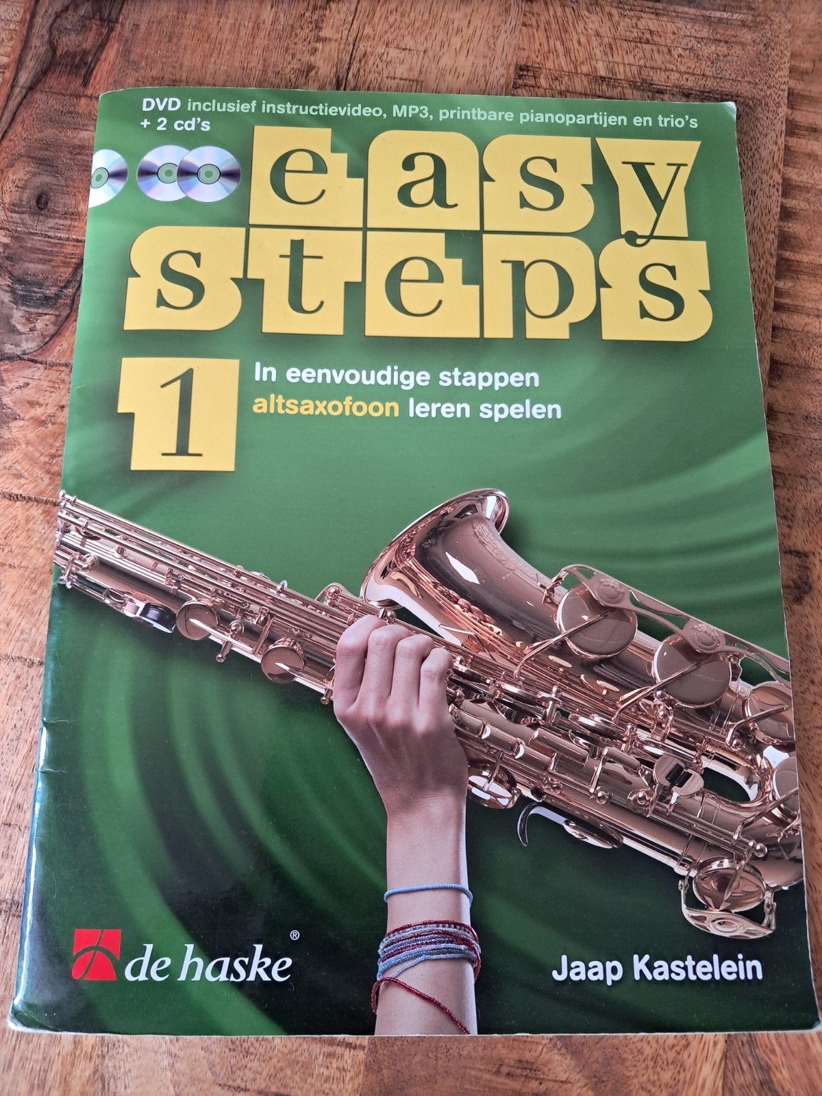 Easy Steps 1 Altsaxofoon lesboek met CD's en DVD, Boeken, Ophalen of Verzenden, Alpha, Zo goed als nieuw, Jaap Kastelein