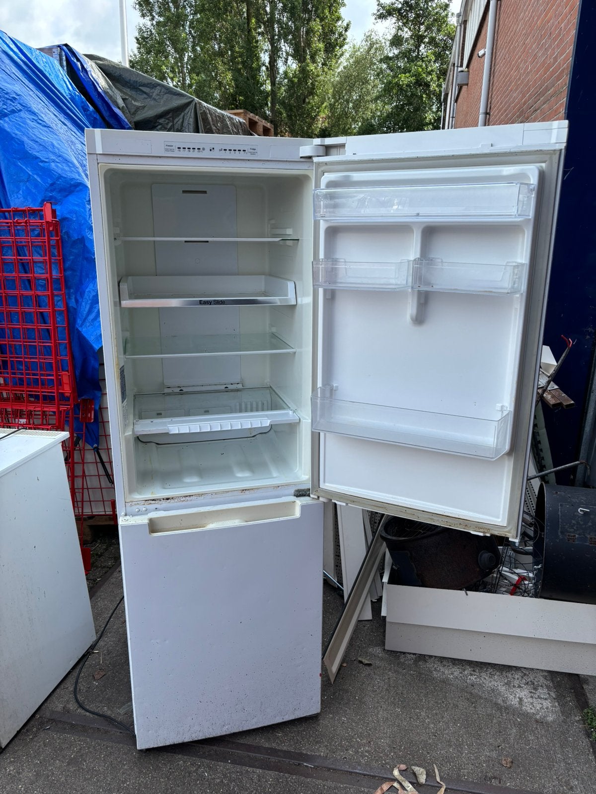 Witte samsung koelkast met vrieskast, Ophalen, Gebruikt, 50 tot 100 cm, Met deur(en)