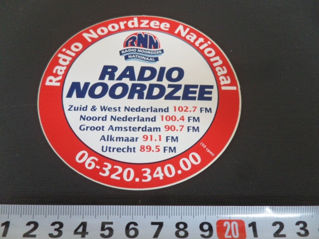 sticker Radio Noordzee Nationaal *, Ophalen, Zo goed als nieuw