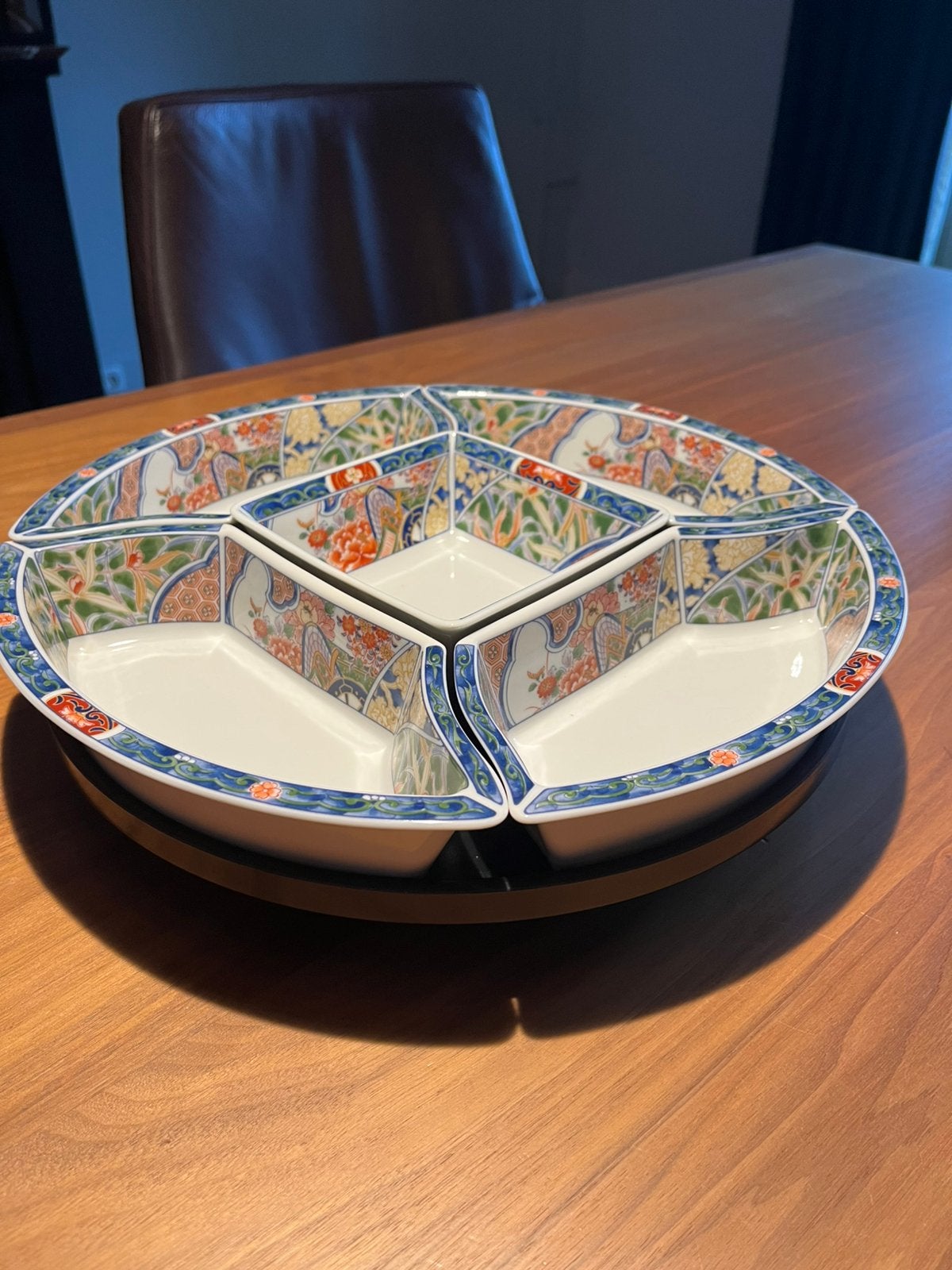 Originele Japanse Kutani (Tōkichi) serveerset Imari stijl, Ophalen