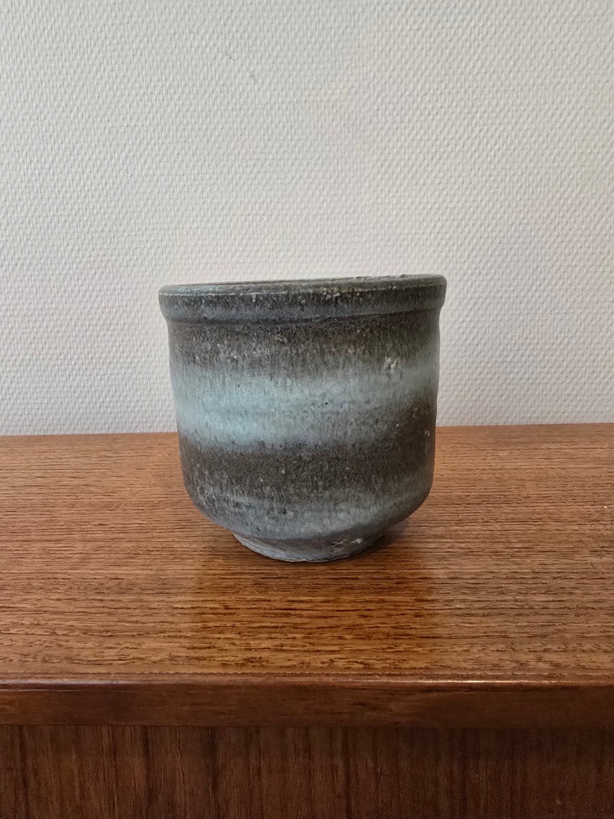 Vintage Handgedraaide Keramische Bloempot/Overpot, Ophalen of Verzenden