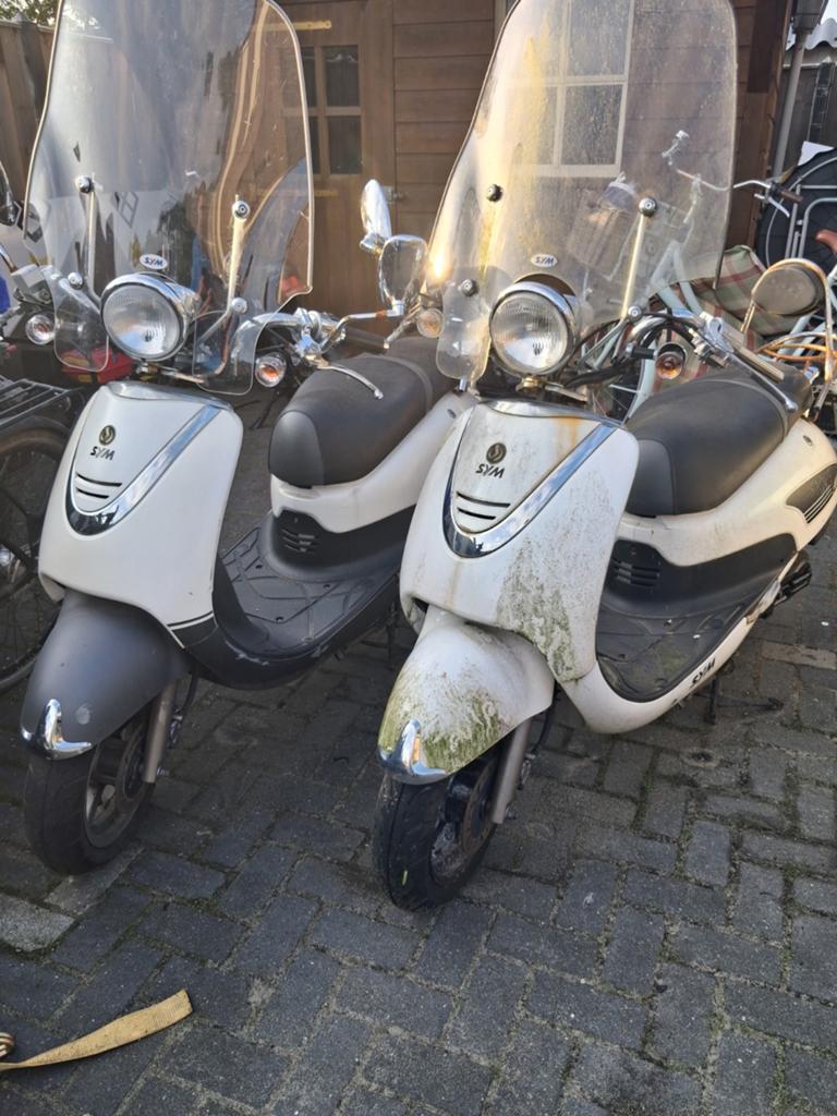 2x Sym Allo scooters - Opknappers, Gebruikt, Maximaal 45 km/u, Allo, Ophalen of Verzenden
