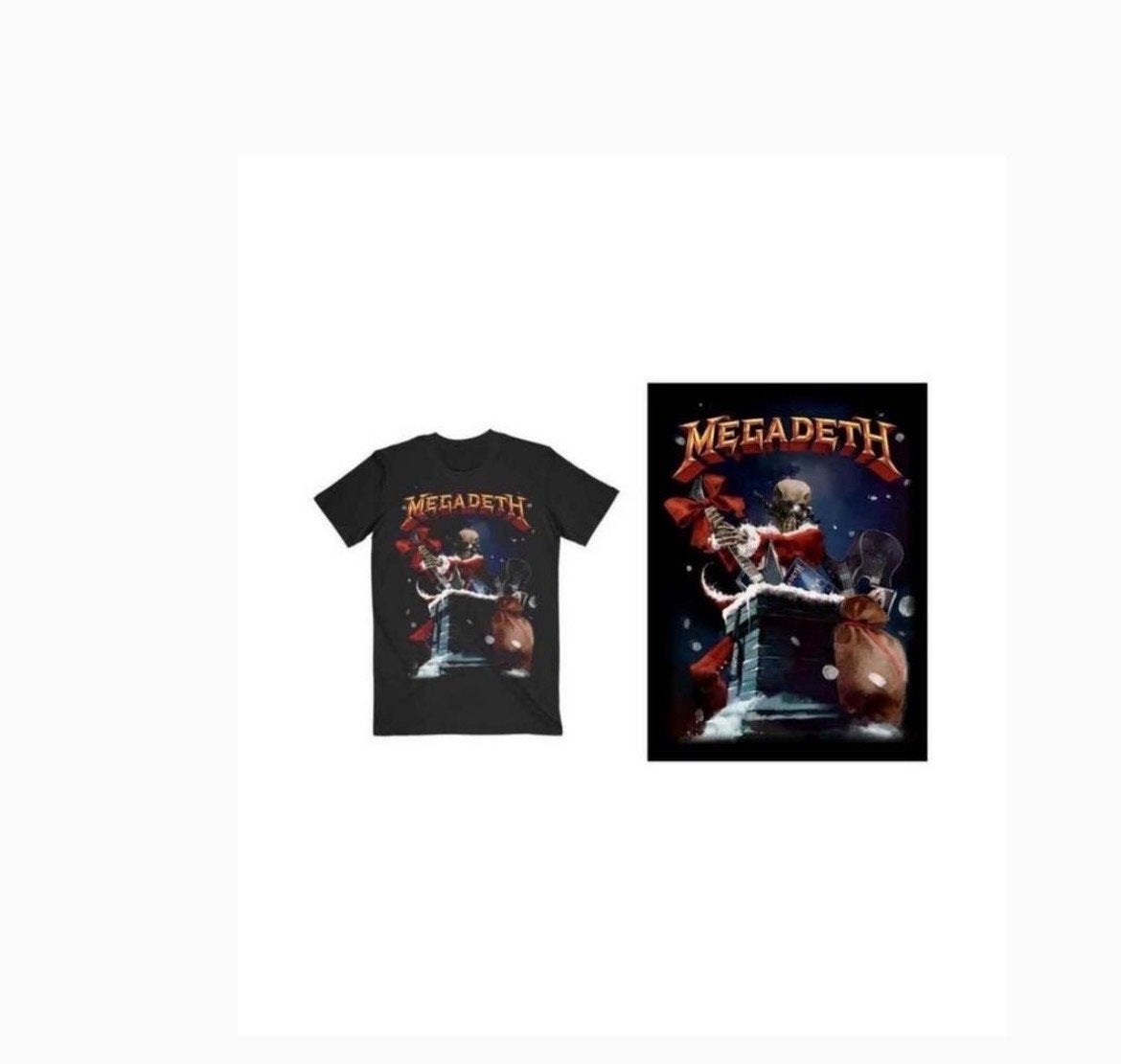 Officieel Megadeth 'Santa Vic Chimney' T-shirt - Unisex, Verzamelen, Muziek, Artiesten en Beroemdheden, Ophalen of Verzenden, Nieuw