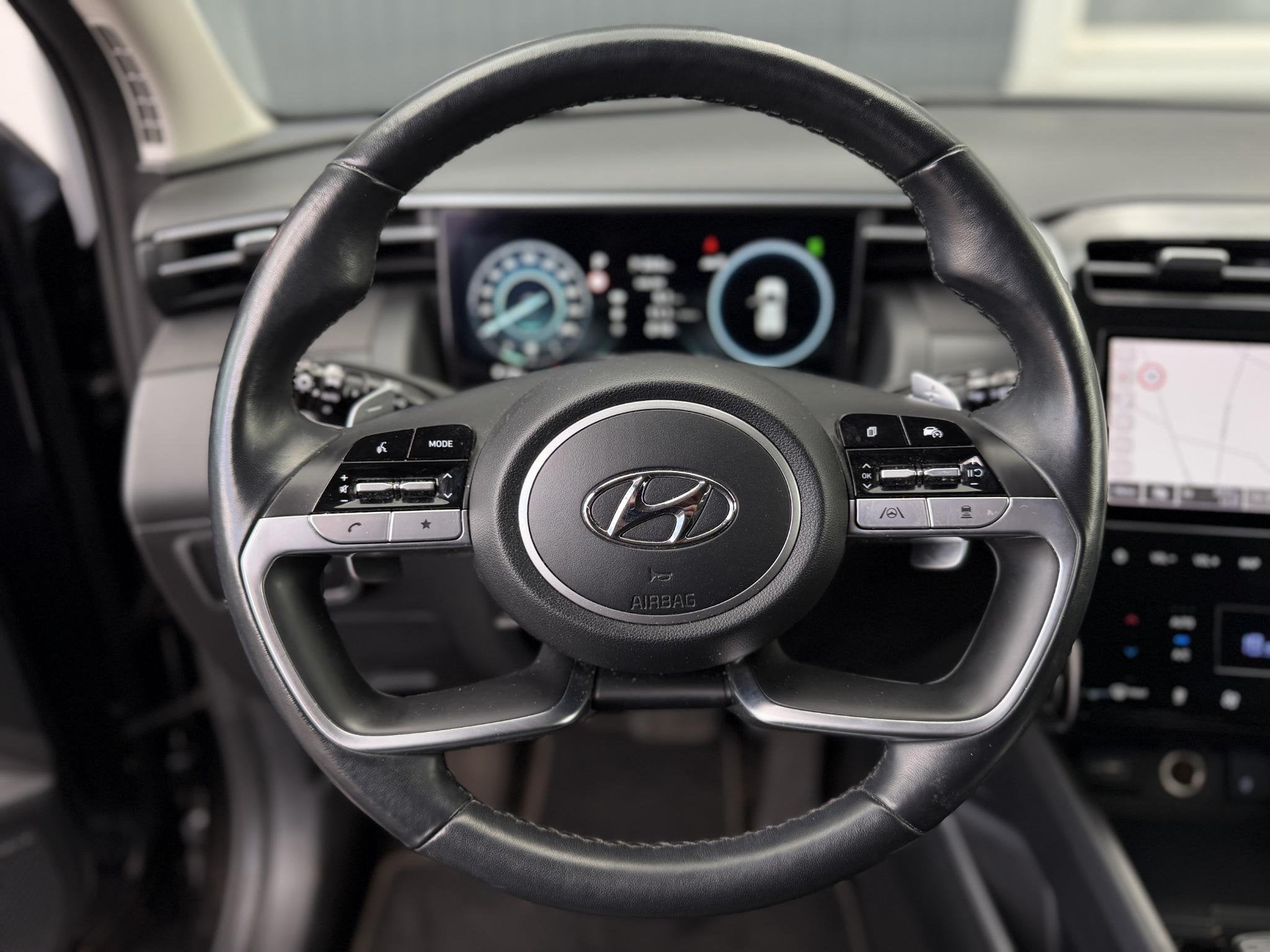 Hyundai Tucson 1.6 T-GDI HEV Premium | Leder | Stoelkoeling, Auto's, Euro 6, 4 cilinders, 1650 kg, Zwart