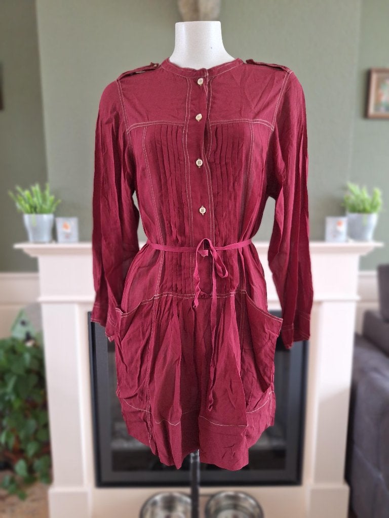 Isabel Marant Etoile bordeaux rood blouse 40, Verzenden, Zo goed als nieuw, Knielengte, Rood