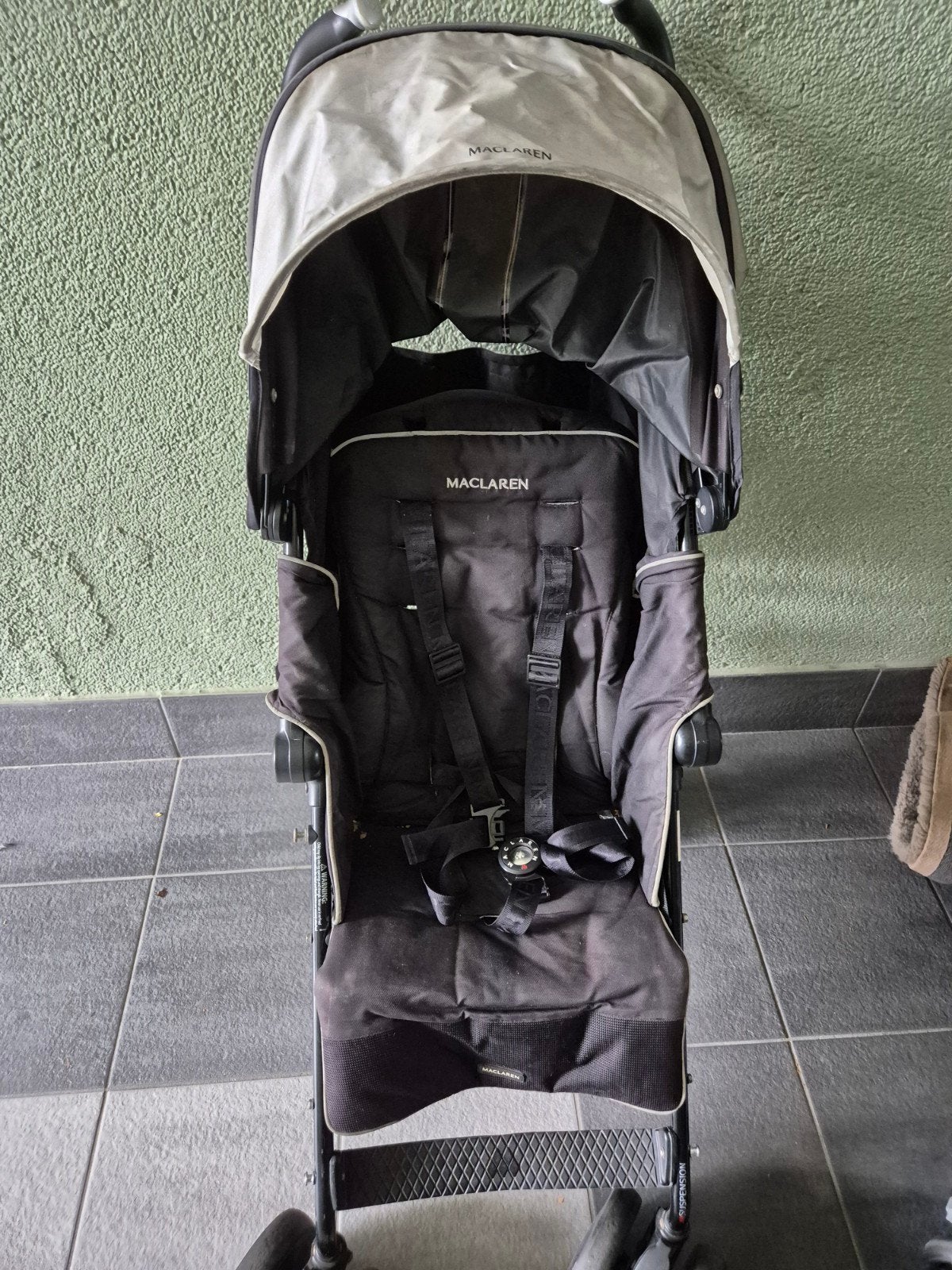 Maclaren buggy - zwart/beige, Ophalen, Gebruikt, Maclaren, Zonnekap