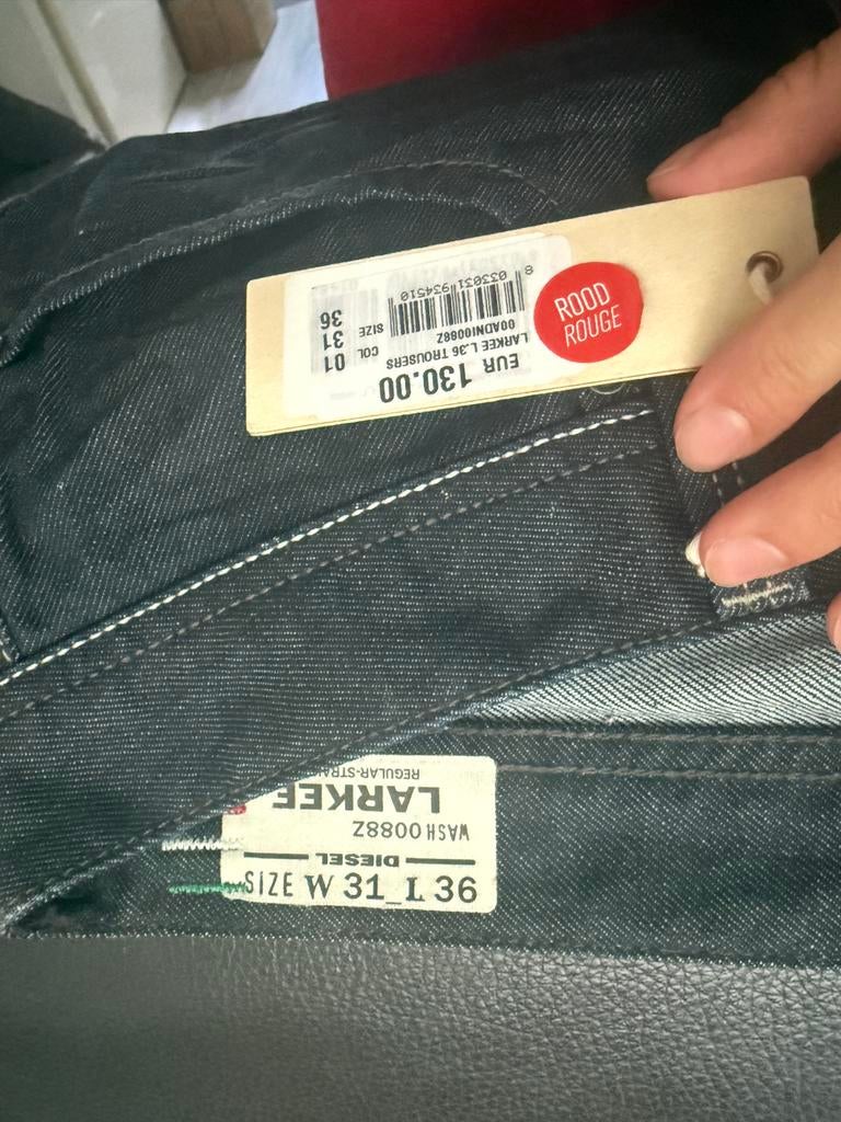 Diesel LARKEE jeans mannen W31 L36, Ophalen of Verzenden, Nieuw, Zwart, Overige jeansmaten