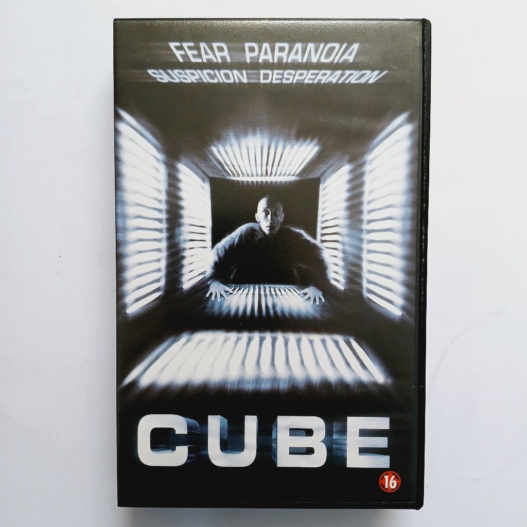 Cube - NL ex rental vhs - HOM Vision, Horror, Alle leeftijden, Ophalen of Verzenden, Ex-rental