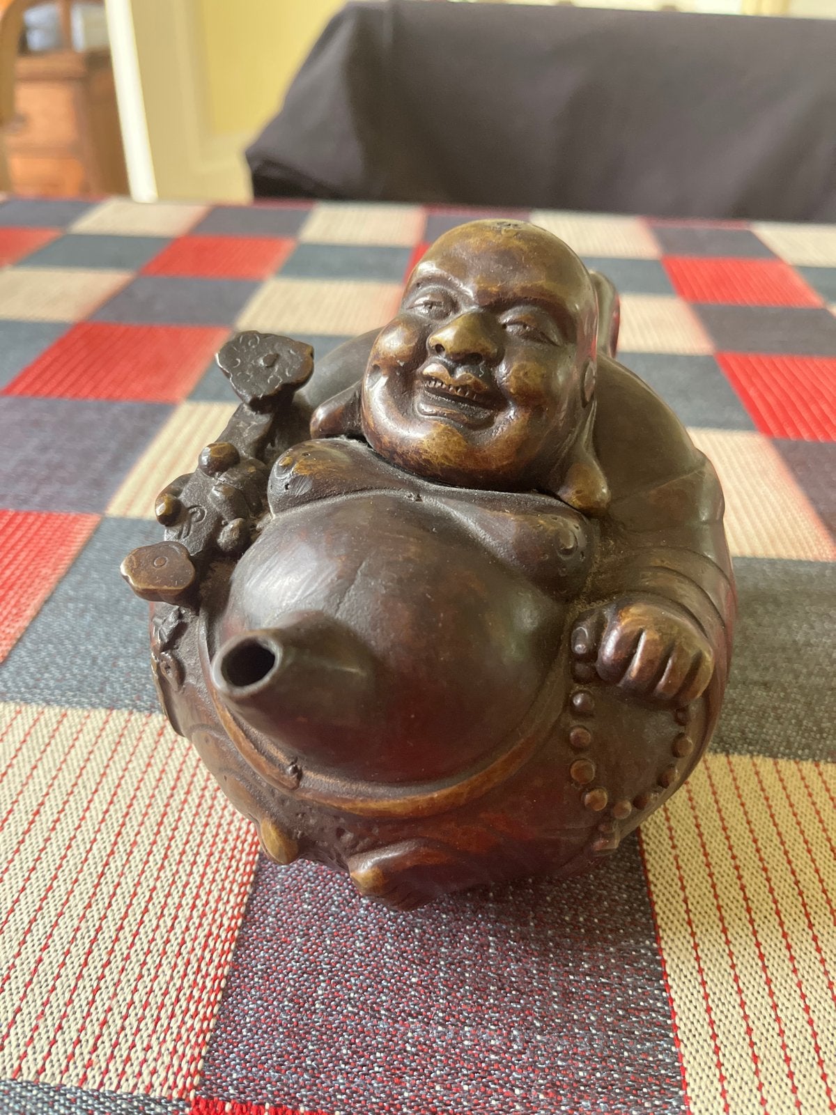 Antieke Chinese theepot, Boeddha-figuur, Ophalen of Verzenden