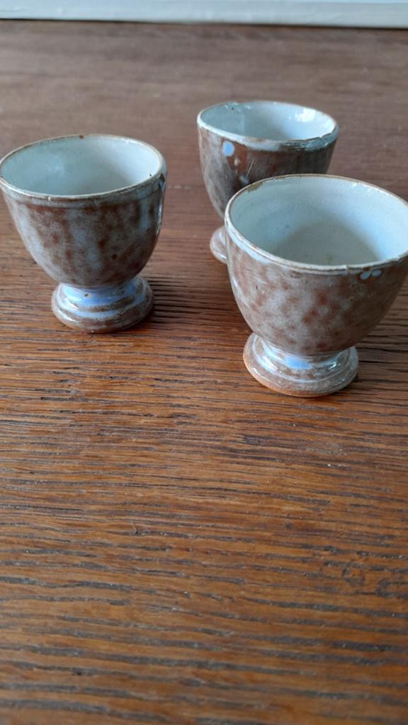 3 vintage eierdopjes, Ophalen of Verzenden