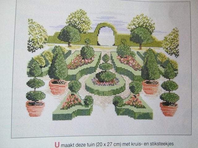 Borduurpatroon  Buxus merklap   nr 5320, Verzenden, Nieuw, Handborduren, Patroon