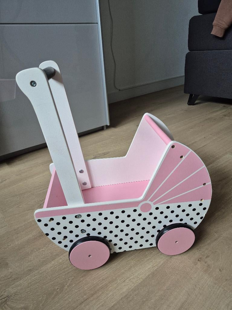Houten poppenwagen Hema, Ophalen, Zo goed als nieuw, Duw- of Trekspeelgoed