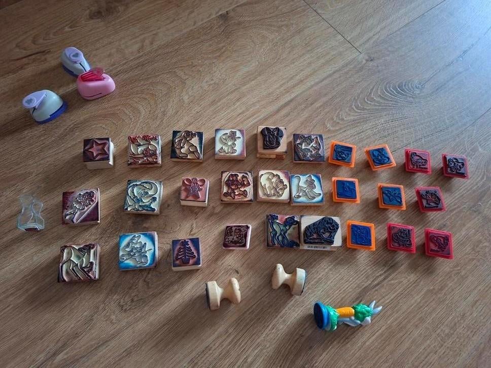 Verzameling stempels en ponsen, Ophalen of Verzenden, Gebruikt, Houten stempel