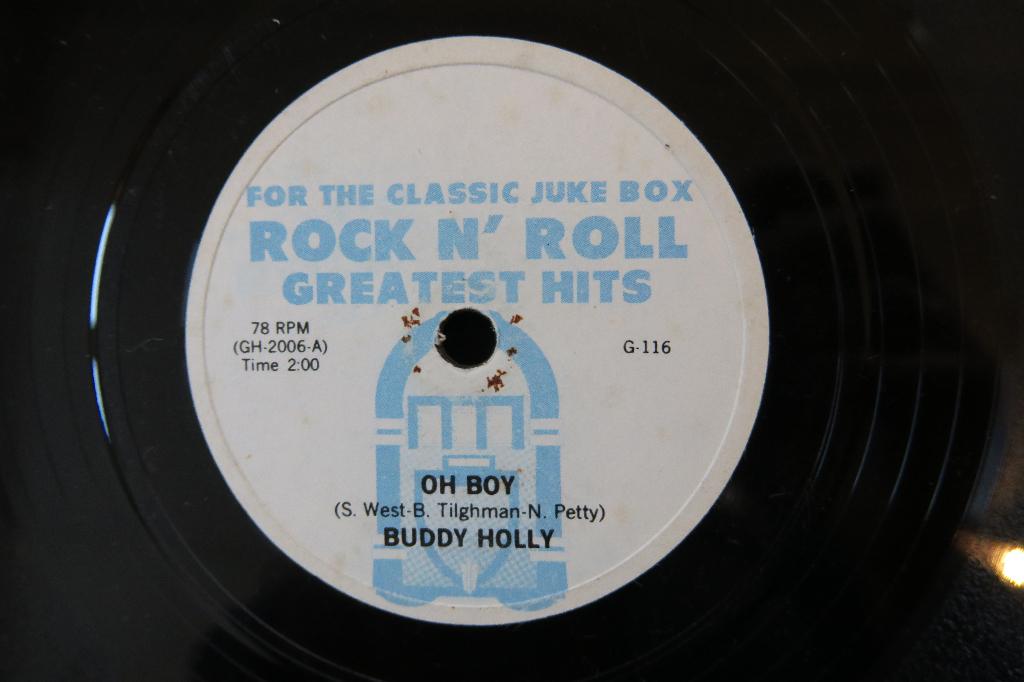 Buddy Holly Oh, boy - Maybe baby 78 toeren jukebox Wurlitzer, Ophalen of Verzenden, Gebruikt, 10 inch, Rock-'n-Roll