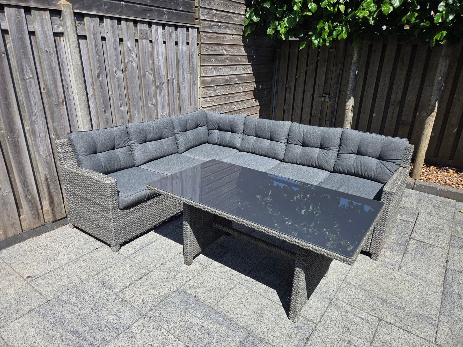 Loungeset met Tafel en Kussens, Ophalen