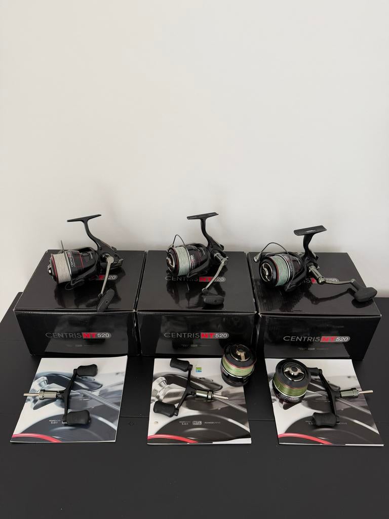 Te koop zgan 3 stuks Preston Centris NT 520 molens, Watersport en Boten, Ophalen of Verzenden, Zo goed als nieuw, Molen
