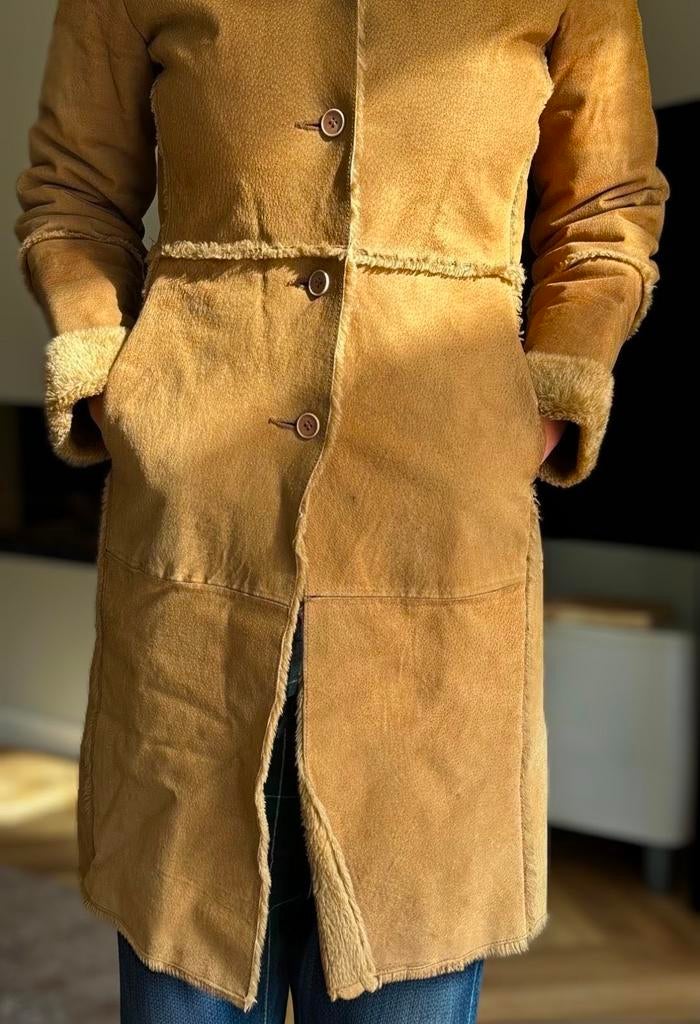 Leather Lammy coat, Ophalen of Verzenden, Gedragen, Maat 38/40 (M), Bruin