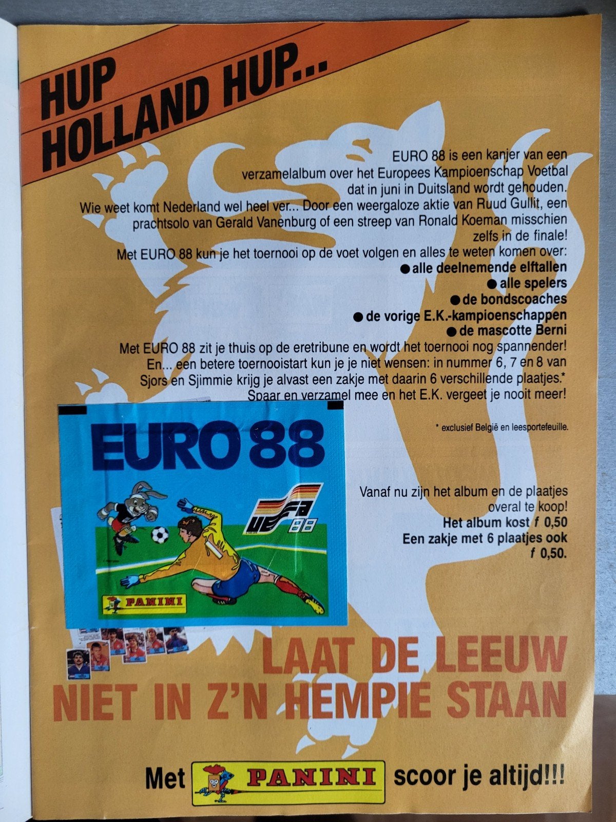 UNIEK, ZEER ZELDZAAM! Panini Euro 88 - Ongeopend, Ophalen, Nieuw, Sport