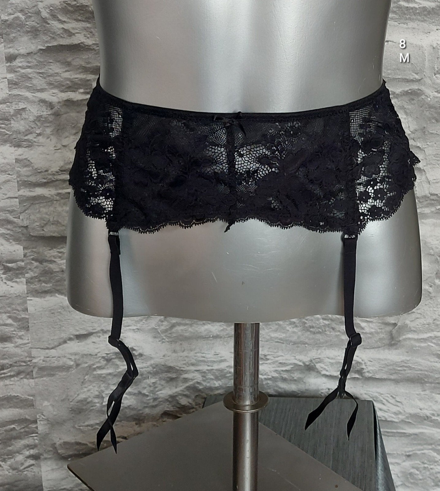 Zwarte kanten jarretelgordel - Maat M, Hunkemöller, Ophalen of Verzenden, Zwart, Overige typen