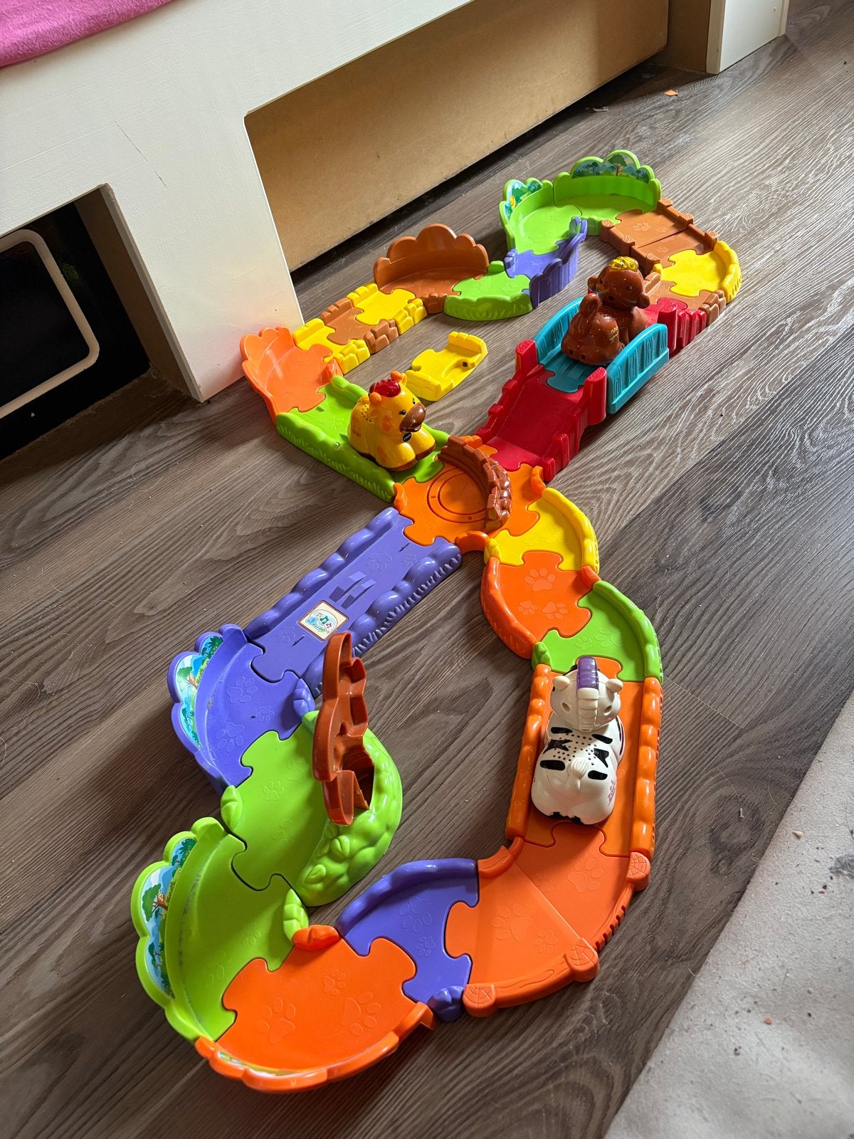 VTech Zoef Zoef Dieren Avonturenpark met 3 dieren, Ophalen of Verzenden, Gebruikt, Overige typen, Met geluid