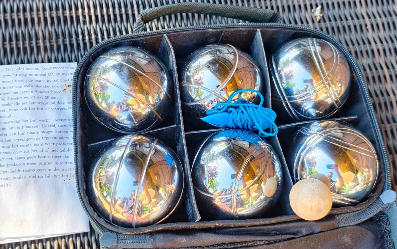 Jeu de Boules set in draagtas, Ophalen of Verzenden, Gebruikt