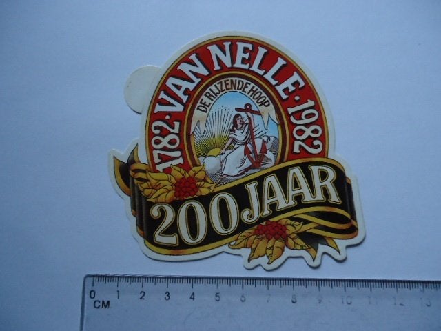 sticker 1982 Van NELLE shag tabak fabriek rotterdam retro, Verzamelen, Ophalen of Verzenden, Zo goed als nieuw, Bedrijf of Vereniging