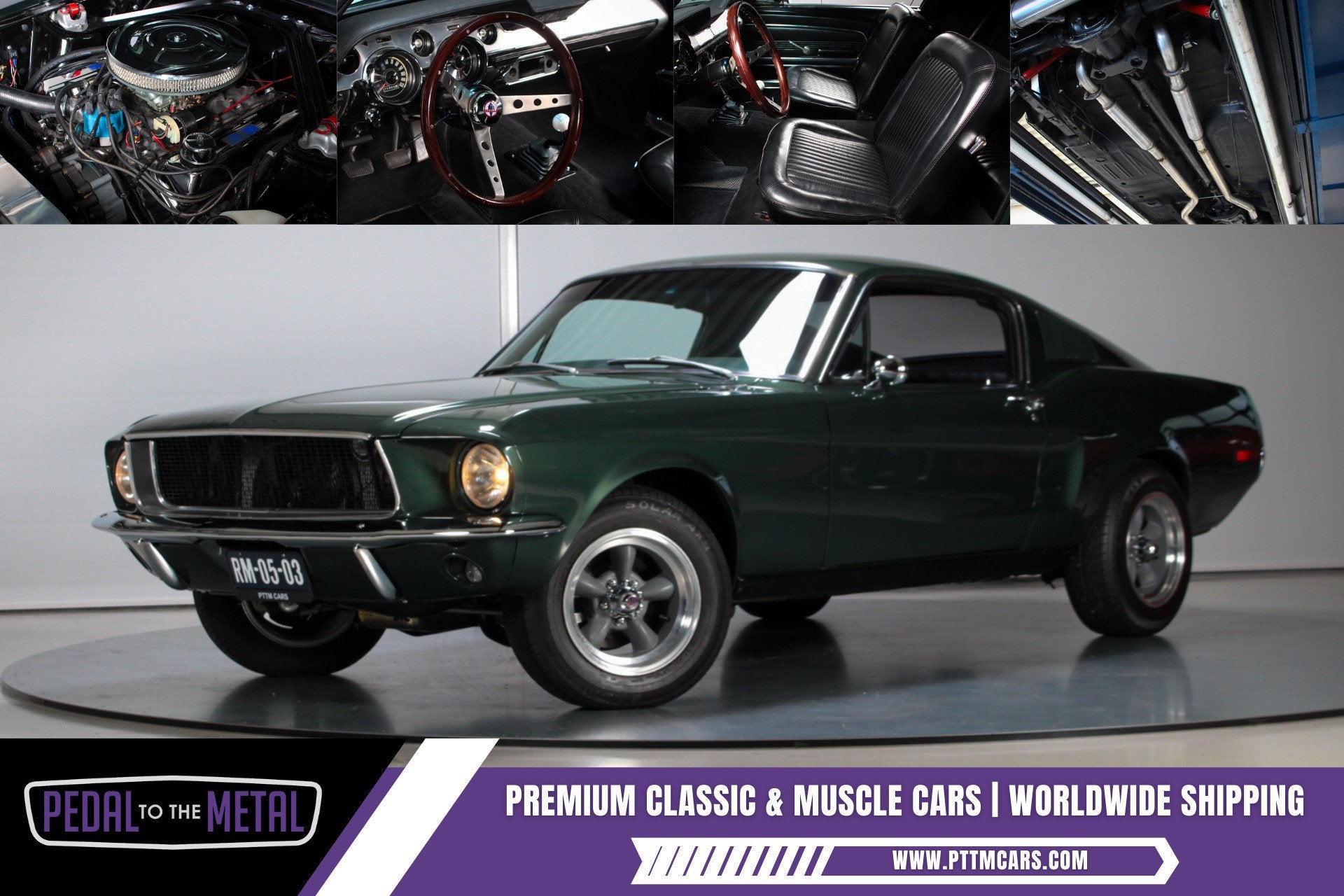 1968 Ford Mustang "Bullitt", Auto's, Achterwielaandrijving, Gebruikt, 4 stoelen, 360 pk