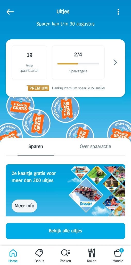 Albert Heijn Dagje Uit zegels, Albert Heijn, Ophalen of Verzenden