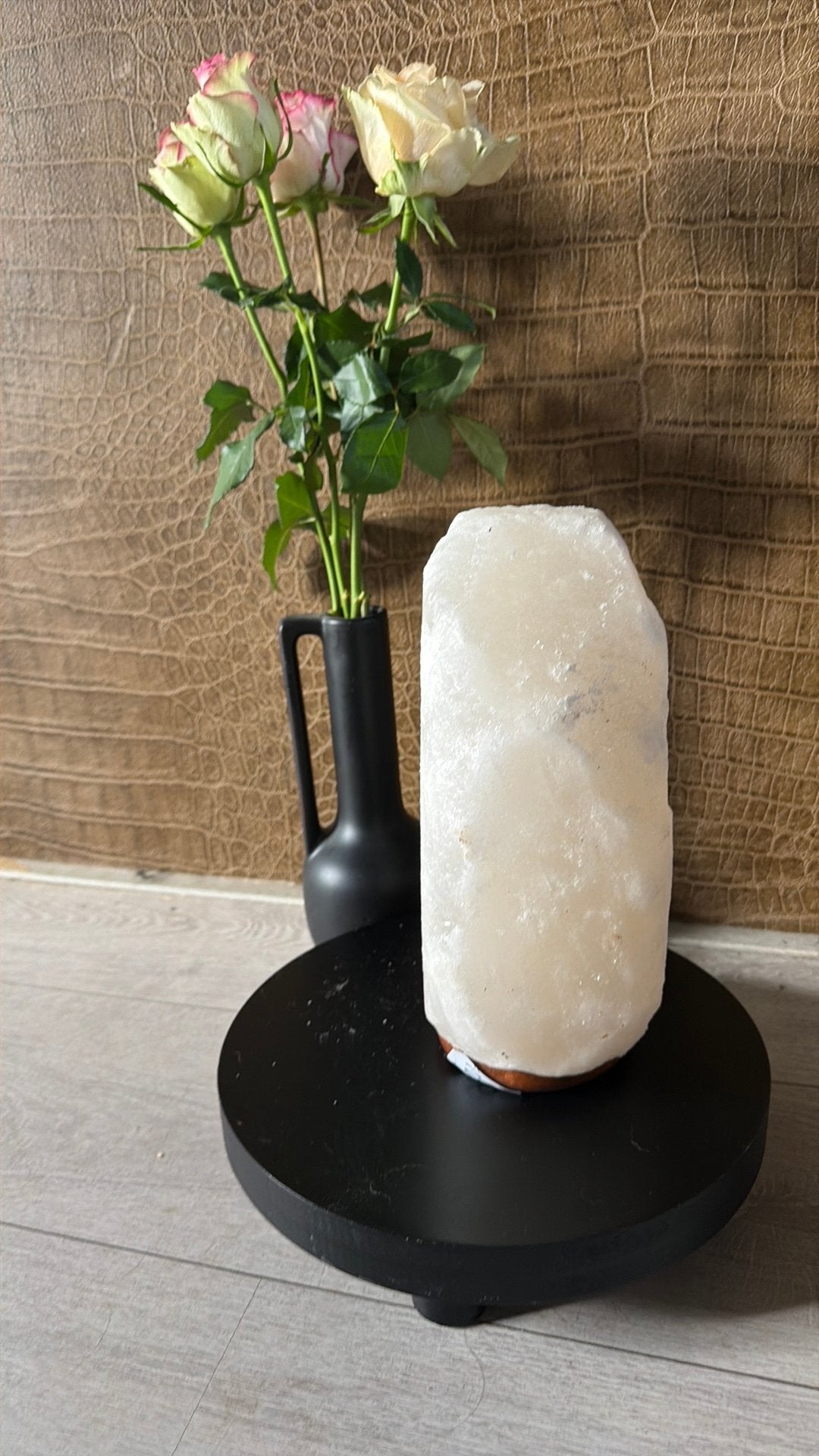 Zoutlamp meerdere varianten wit /zwart / oranje, Ophalen of Verzenden, Mineraal