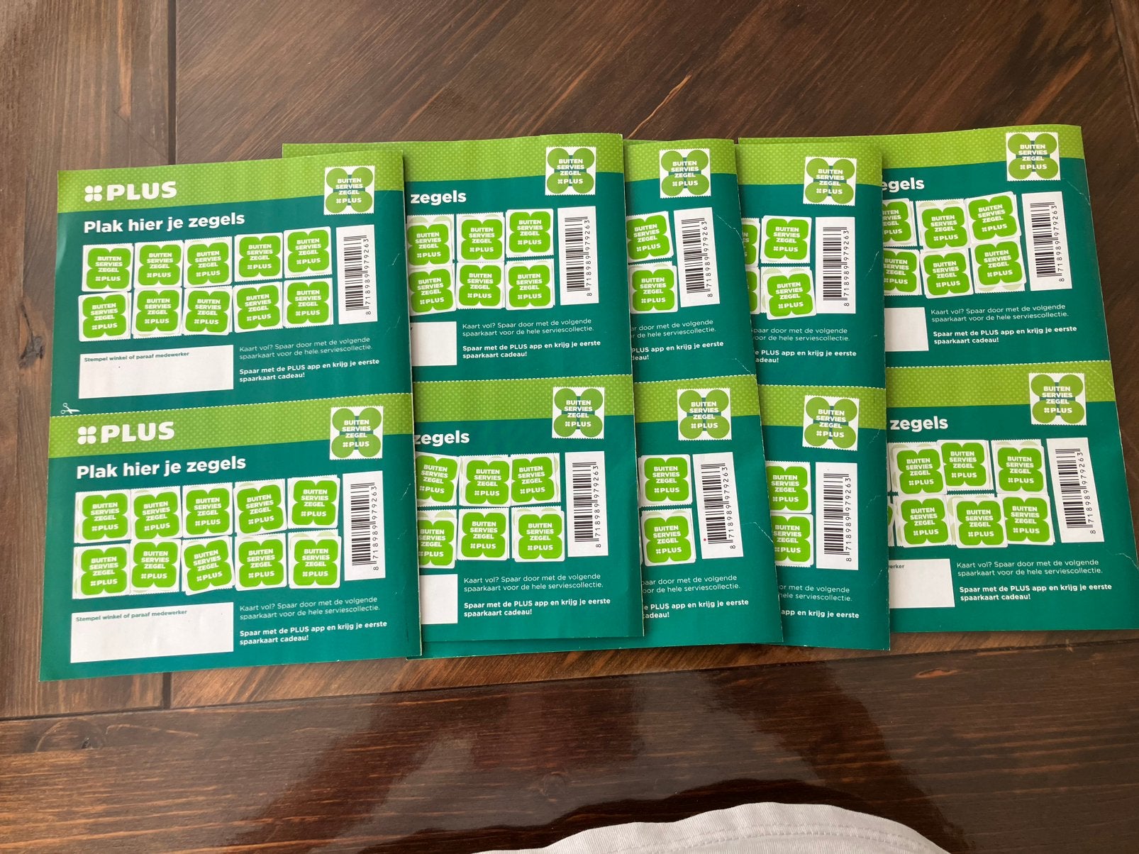 Buiten servies spaarkaarten, Ophalen, Winkel, Super of Benzinepomp, Volle spaarkaart