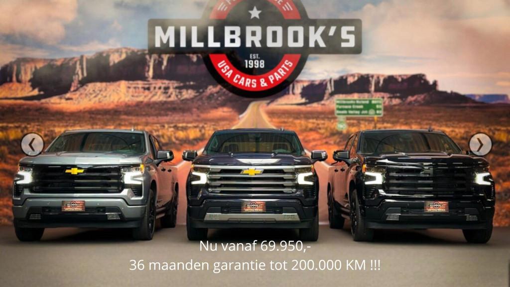 Chevrolet Silverado High Country 6.2 V8 420 PK uit voorraad, Automaat, 8 cilinders, 4 stoelen, Zwart