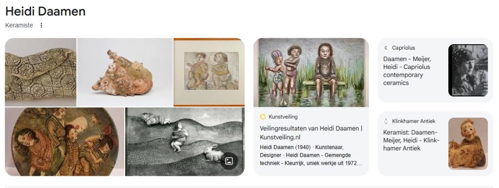 Heidi Daamen - keramiek tegel, Ophalen of Verzenden