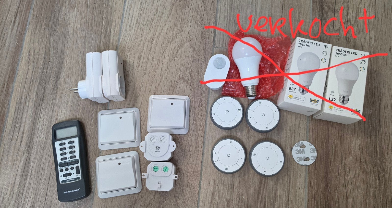 Smart Home Spullen; Ikea Tradfri en Klik Aan Klik Uit, Ophalen of Verzenden, Gebruikt, Schakelaar