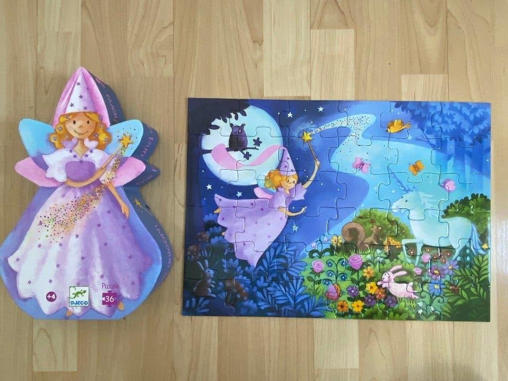 Djeco puzzel, Verzenden, 10 tot 50 stukjes, Zo goed als nieuw