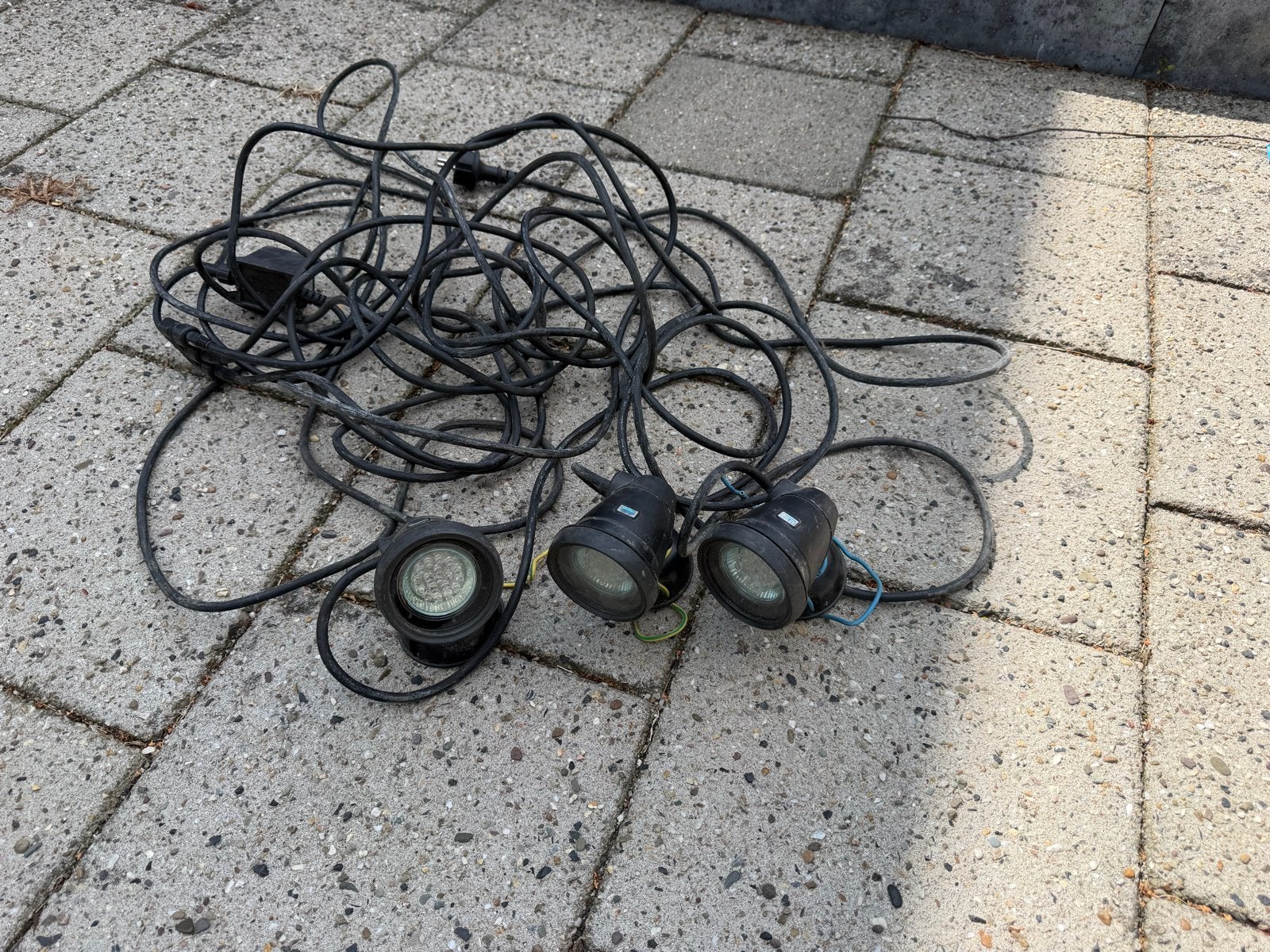 Oase Vijverlampen - Set van 3 met transformator, Ophalen, Gebruikt