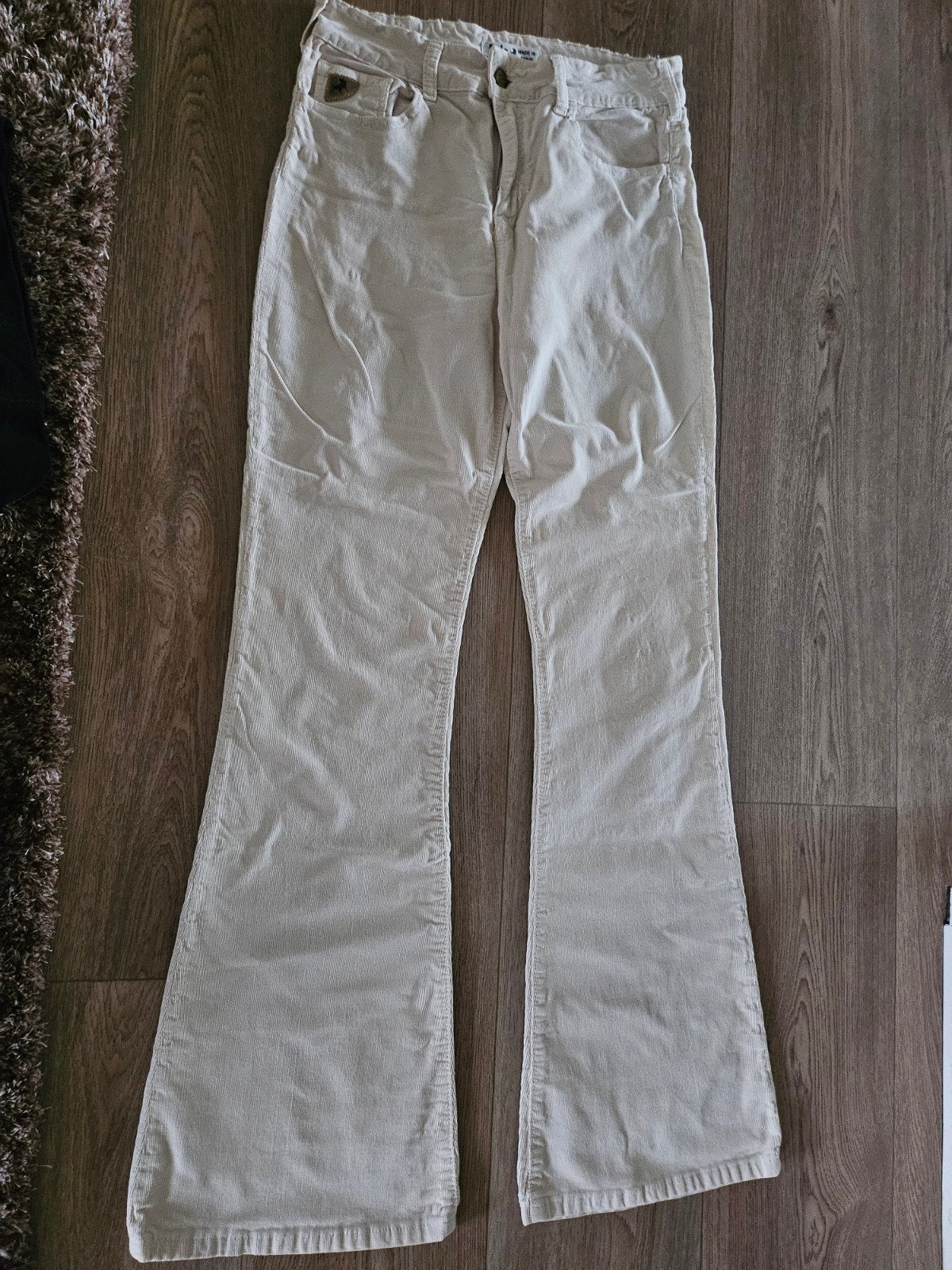 Lois Raval High Rise Flared Corduroy Broek, Beige, Ophalen of Verzenden, Zo goed als nieuw, Lois