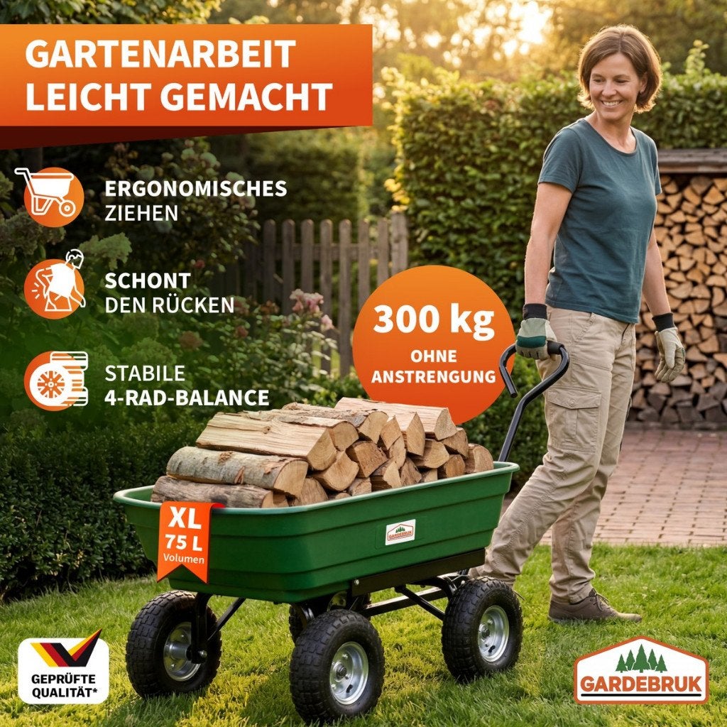 Bolderkar trekkar kiepkar kipwagen groen GRATIS BEZORGD!, Verzenden, Nieuw, Nvt, Nvt