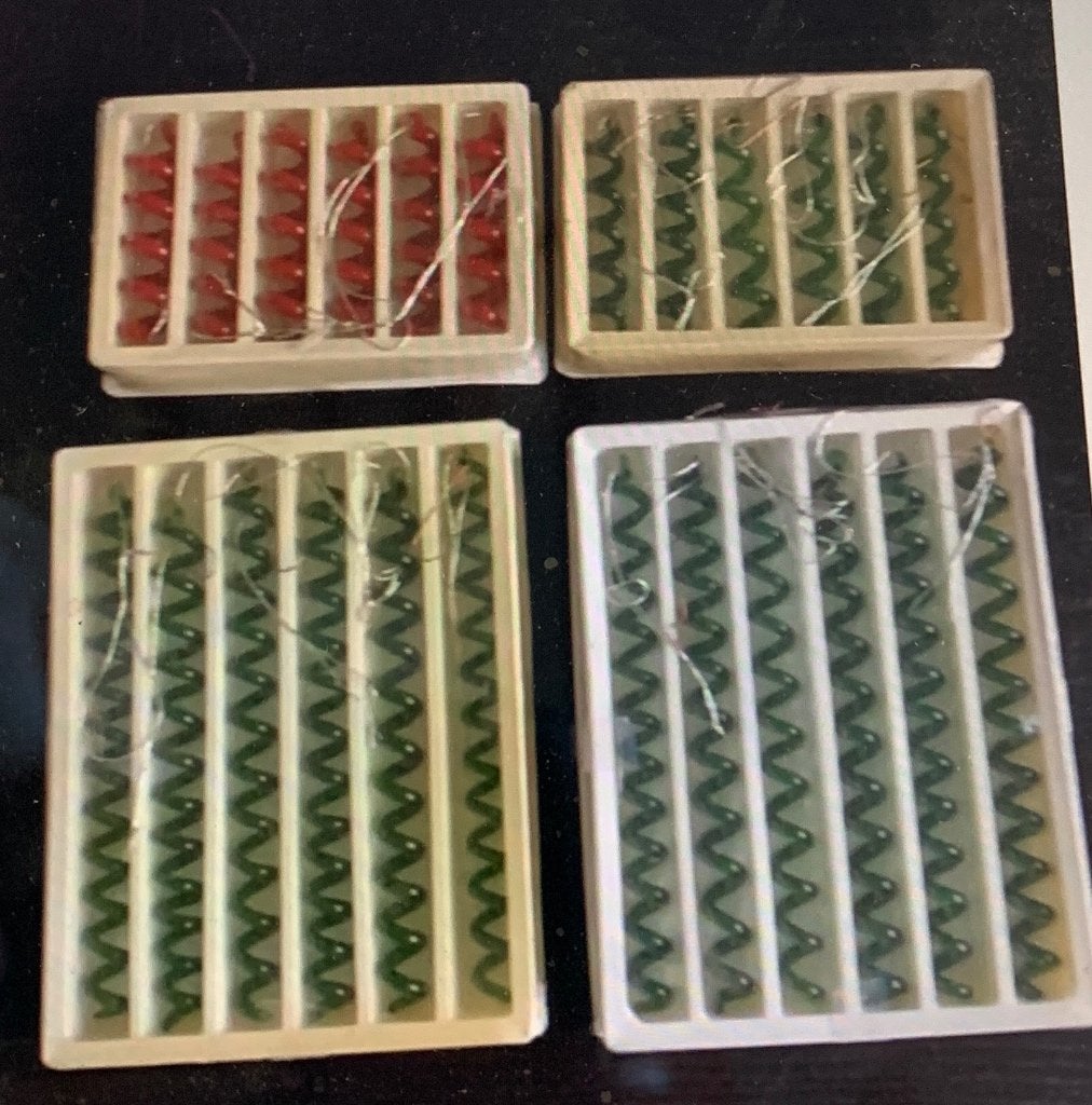 Vintage kersthangers glas spiraal 4 doosjes, Ophalen of Verzenden, Zo goed als nieuw